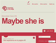 Tablet Screenshot of cuentosalaoreja.com